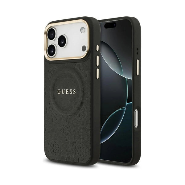 GUESS - MAGSAFE LEATHER CASE IPHONE 17 PRO MAX - BLACK