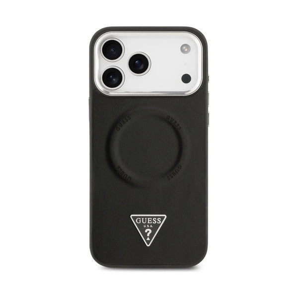 GUESS - MAGSAFE PU LEATHER CASE IPHONE 17 PRO MAX - BLACK