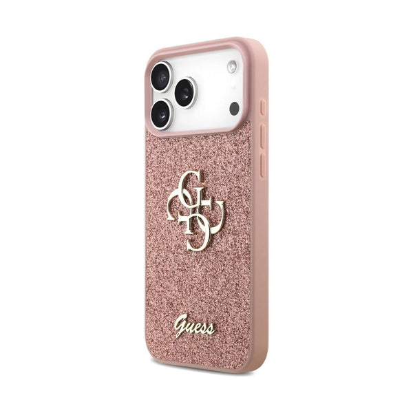 GUESS - PU CASE FIXED GLITTER IPHONE 17 PRO MAX - PINK