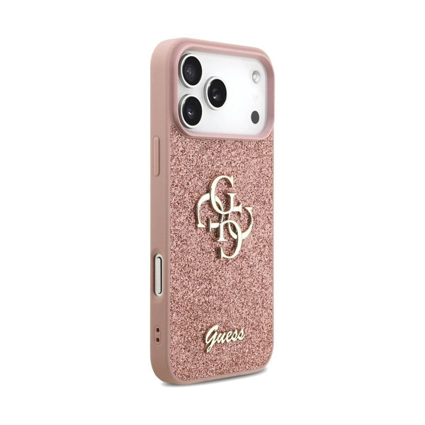 GUESS - PU CASE FIXED GLITTER IPHONE 17 PRO MAX - PINK