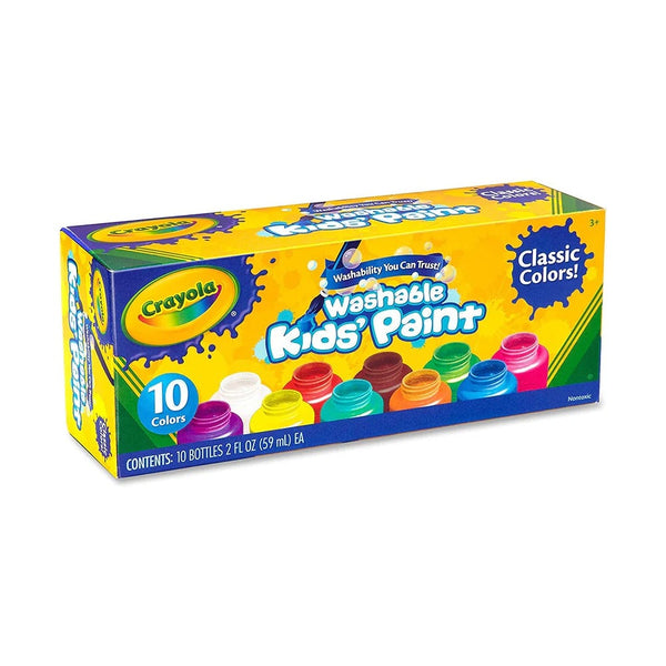 Crayola - Washable Paint Bottles 59Ml Special Effects 10Ct Glitter Metalllic Neon
