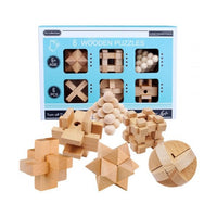E533 6 Wooden Puzzle Set - Shape Recognition Toy for Toddlers