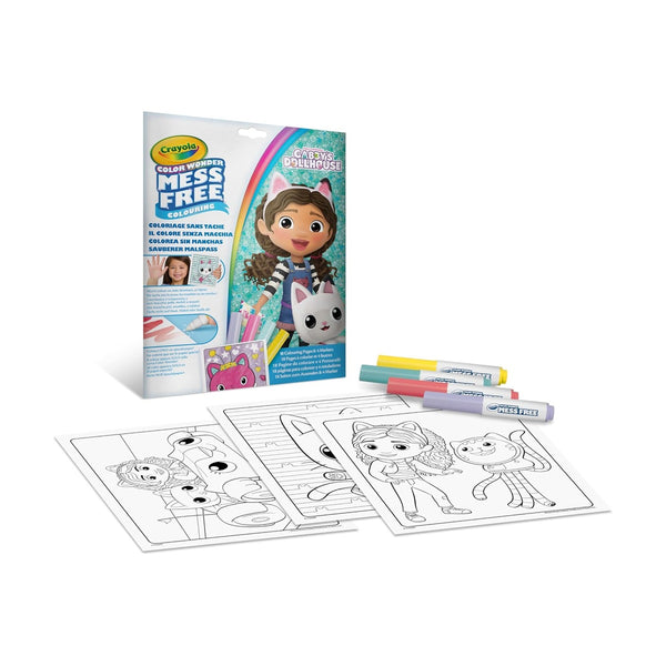 Crayola - Color Wonder Set Gabby's Dollhouse, Foldalope, 4 Markers