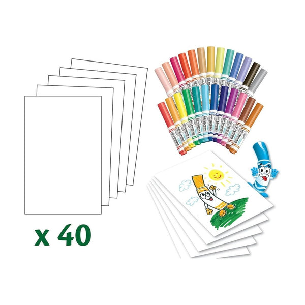 Crayola - Create & Color Mini Washable Markers And Paper