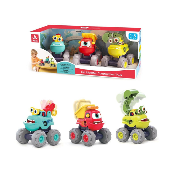 Hola - Fun Monster Construction Truck Set