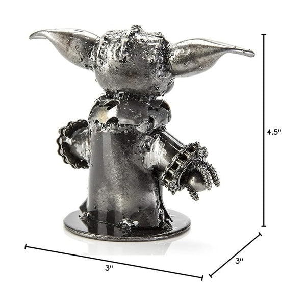 Metal Art - Baby Yoda Inspired Recycled Metal Sculpture