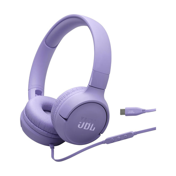 JBL - Tune 520C Wired On Pure Bass Sound Compatible With USB Device, Purple