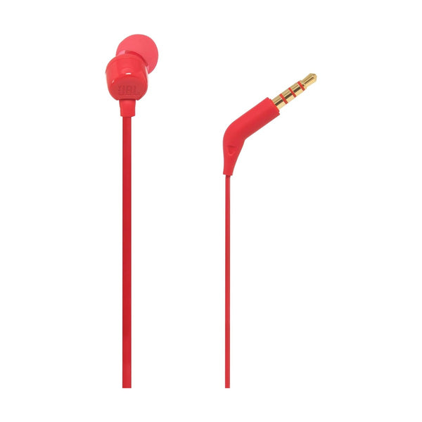 JBL - Tune 110 Wired In Pure Bass Sound Hands-Free Calls, Red