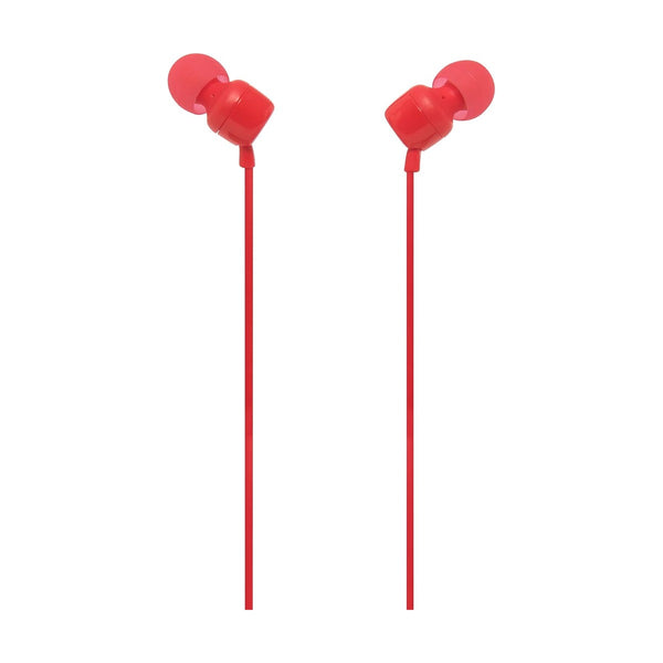 JBL - Tune 110 Wired In Pure Bass Sound Hands-Free Calls, Red
