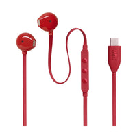 JBL Tune 305C USB-C Wired In-Ear Earphones Red - Pure Bass Mic