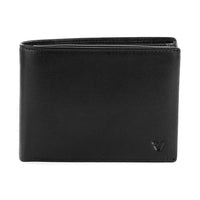 Roncato Pascal Men's Wallet Black - Compact Genuine Leather Fold