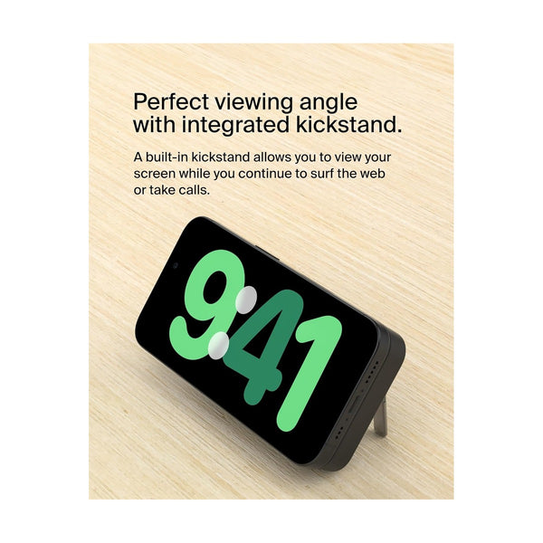Belkin  8k Qi2 15w Magnetic Wireless Power Bank with Kickstand, with USB-C PD 20w, Black