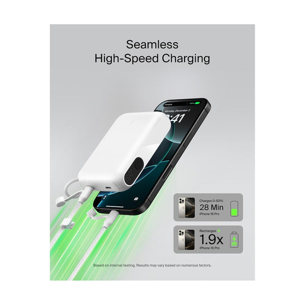 Belkin - 10K Pd20W Power Bank With Display, White
