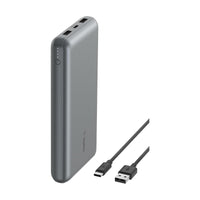 Belkin BoostCharge 3-Port 10K Power Bank Grey - 15W USB-C Output
