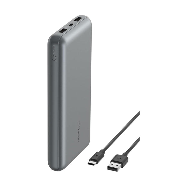 Belkin - Boostcharge 3-Port 10K Power Bank With Usb-C 15W, Grey