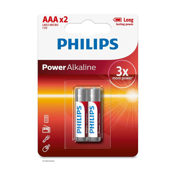 Philips Batteries Power Alkaline AAA, 2Pack