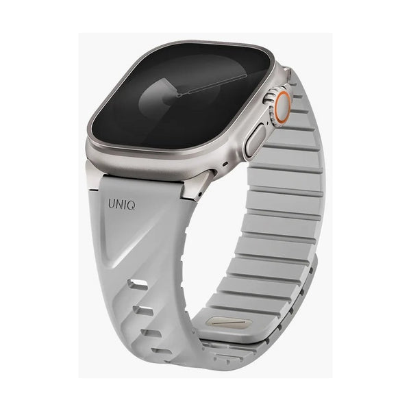 Uniq Fluo Magnetic Apple Watch Strap With Connector - Mist Grey