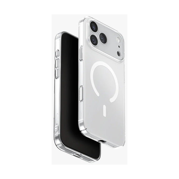 Uniq Hybrid Iphone 17 Pro Max Magclick Charging Airsuit - Glossy Clear/White