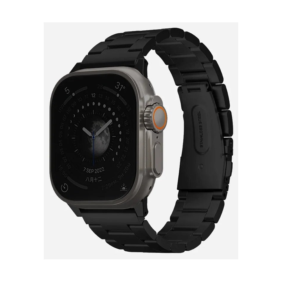 Uniq Osta Apple Watch Steel Strap With Self-Adjustable Links - Midnight