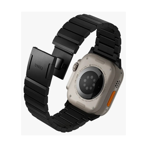 Uniq Strova Mag Apple Watch Self-Adjustable Steel Link Band - Midnight