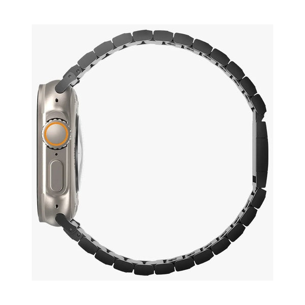 Uniq Strova Mag Apple Watch Self-Adjustable Steel Link Band - Midnight