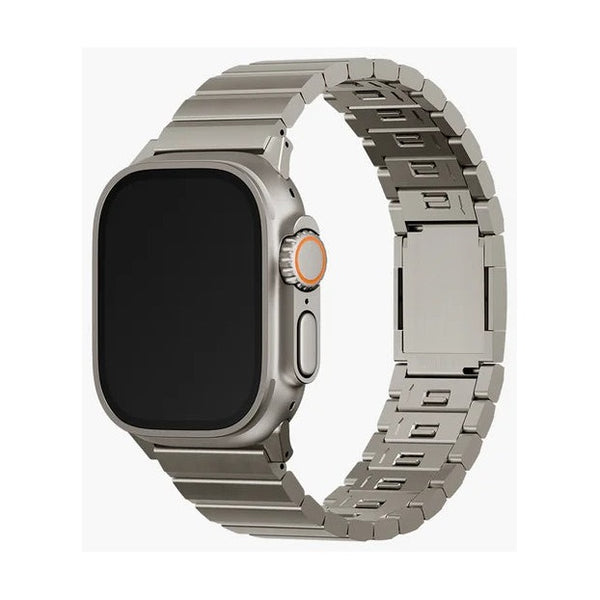 Uniq Strova Mag Apple Watch Self-Adjustable Steel Link Band - Titanium