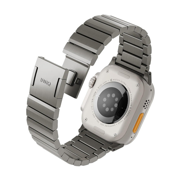 Uniq Strova Mag Apple Watch Self-Adjustable Steel Link Band - Titanium