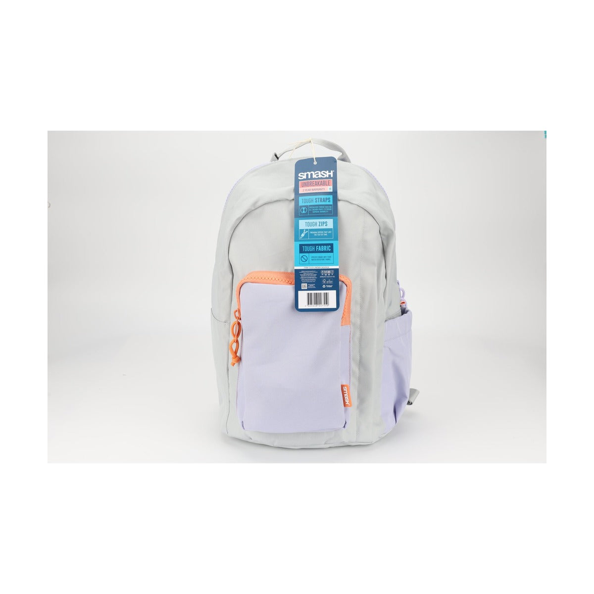 Smash Laneway Backpack Gray - Lightweight Everyday School Bag