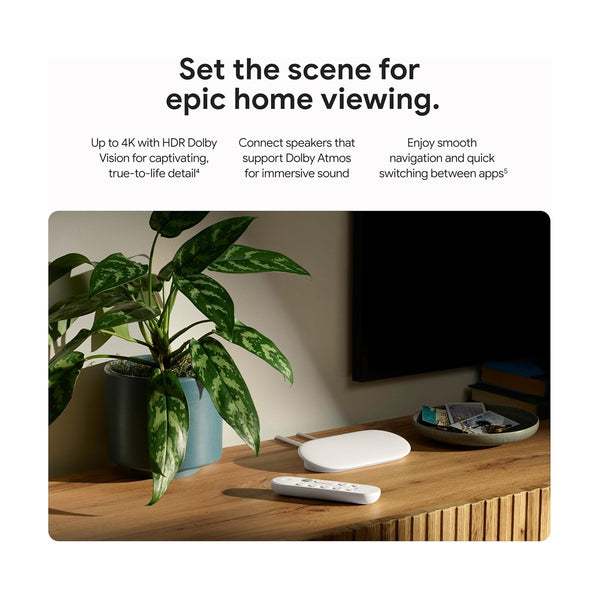 Google Tv Streamer 4K - Fast Streaming Device in 4K HDR - 32 GB of Storage - Porcelain
