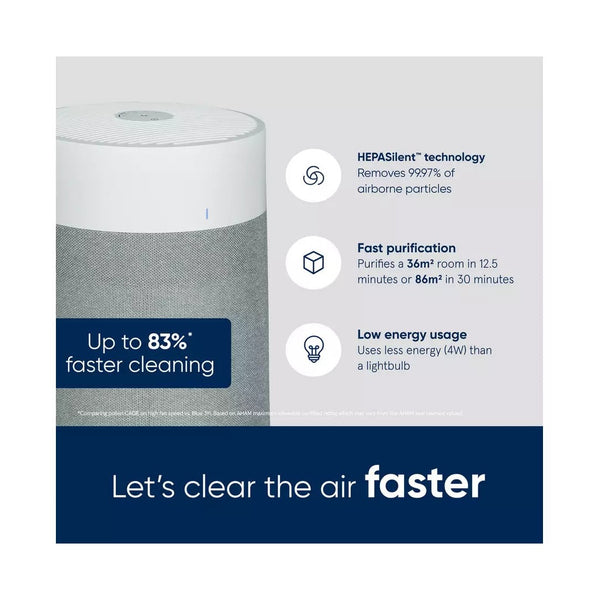 منقي الهواء Blueair Blue Pure 3350i Max - جهاز تنقية بتقنية HEPASilent
