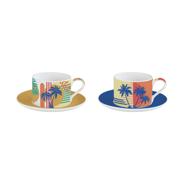Easy Life - BAHIA 4PC CUP&SAUCER SET 240ML W/BOX