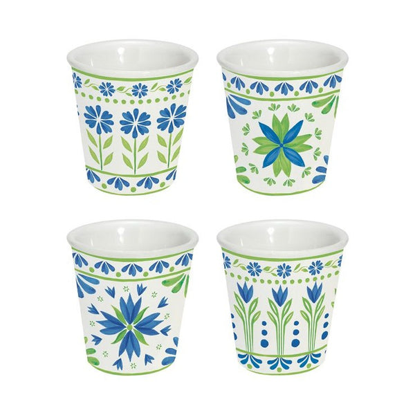 Easy Life - FLOWERS GARDEN 4PC COFF.CUP SET 100ML W/BOX ,  FLOG