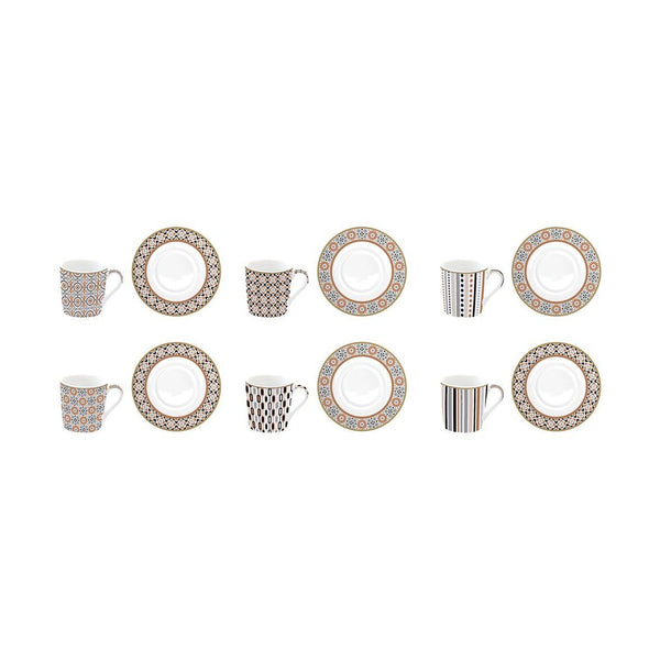 Easy Life - GEOETHNIC 12PC COFF.CUP&SAUCER SET 100ML W/BOX - GEOE