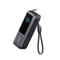 بنك طاقة من أنكر، سعة 25 ألف مللي أمبير، بقوة 165 واط، لون أسود - مزود بكابل USB-C قابل للسحب