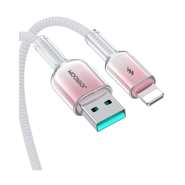 Joyroom - Crystal-Clear Series 3A Fast Charging Data Cable (USB-A to Lightning) 1.2m - White