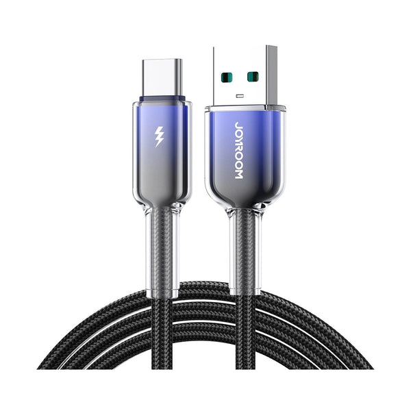 Joyroom - Crystal-Clear Series 3A Fast Charging Data Cable (USB-A to Type-C) 1.2m - Black
