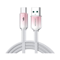 Joyroom Crystal-Clear Type-C Cable 1.2 m White - 3A USB-A Charging
