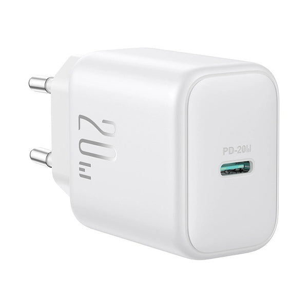 Joyroom - PD 20W Charger - White (UK) USB-C to L + Cable 1m - White