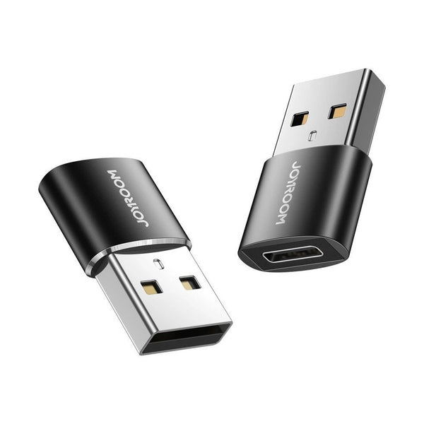 Joyroom - USB male to Type-C female adapter - 2pcs - Black
