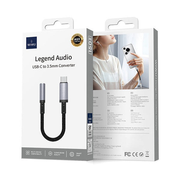Wiwu - Legend Audio Convertor  (0.15m) USB-C/Lightning to 3.5mm