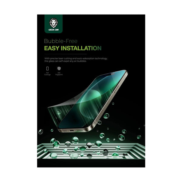 Green Lion 9H Steve HD Glass Protector for iPhone 16 Pro Max  - Black Edge/Clear