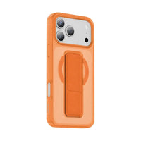 غطاء Green Lion Grip 360 بتقنية MagSafe لهاتف iPhone 17 Pro، اللون برتقالي - مع حامل وحزام