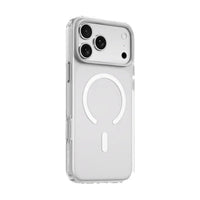 جراب Green Lion غير لامع يدعم خاصية MagSafe لهاتف iPhone 17 Pro، لون فضي - مضاد للاصفرار