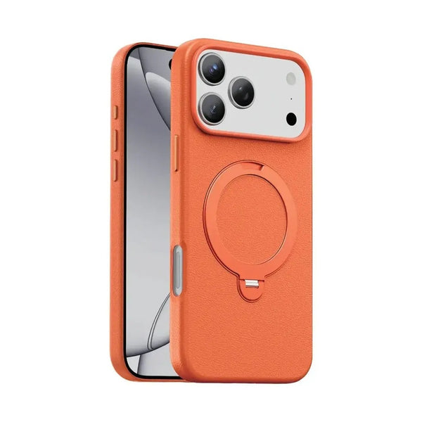 Green Lion Minster Leather Magsafe For Iphone 17 Pro - Orange