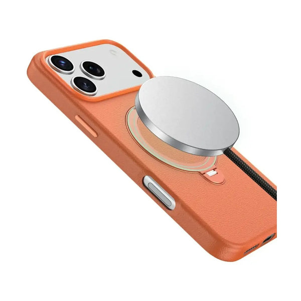 Green Lion Minster Leather Magsafe For Iphone 17 Pro - Orange
