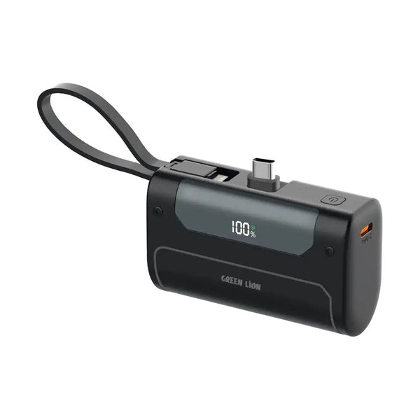 Green Lion Pocket 10000mAh Power Bank PD 20W - Black