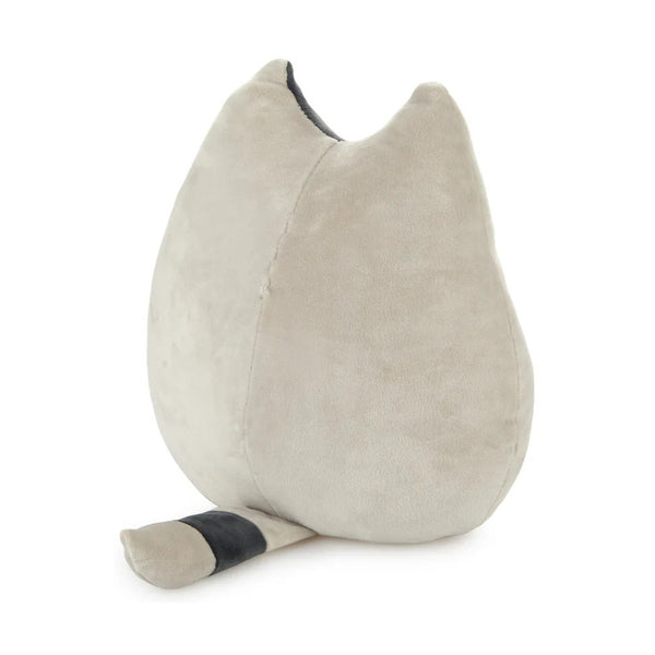 Balvi Sweet Kitty Cat Shaped Cushion, Soft Plush Pillow, Gray