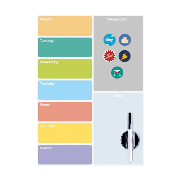 Balvi Magnetic fridge board,Week Planner,with marker