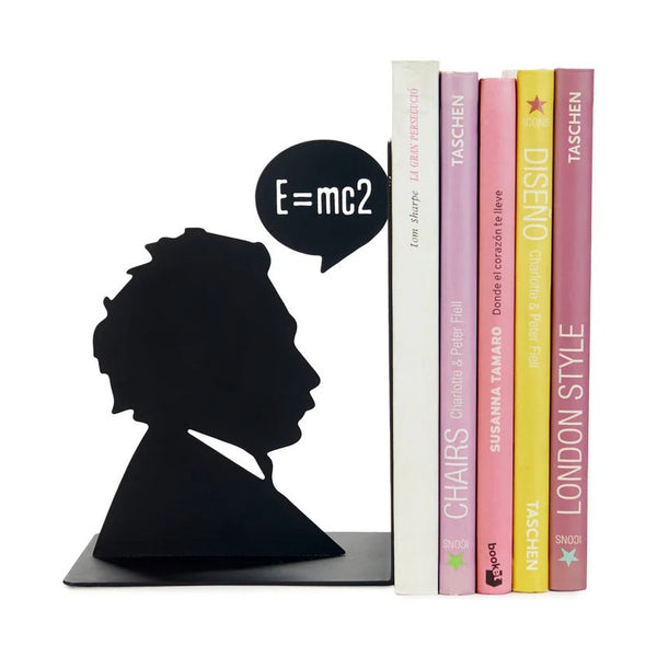 Balvi Bookend,Einstein,black,metal