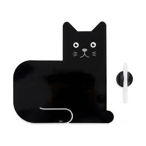 Balvi Meow Magnetic Fridge Board Black - Cat Shape with Marker